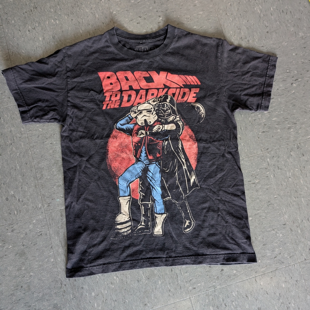 Back to the Dark Side T-Shirt Star Wars Back To The Future Parody Graphic Tee